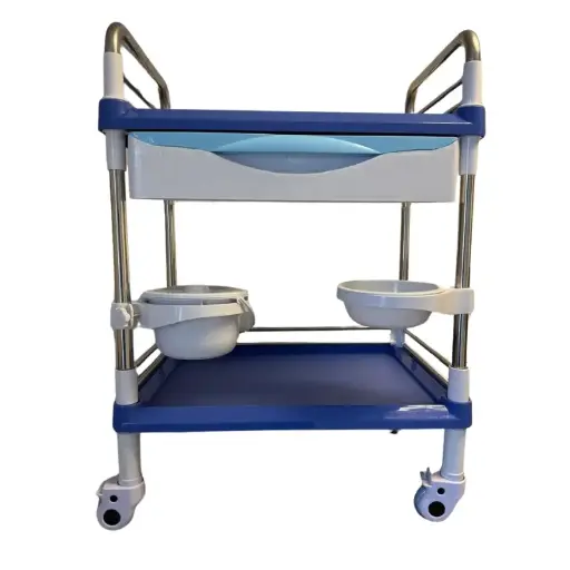 [MC-SP21] Carro de curaciones ABS con cubeta y palangana