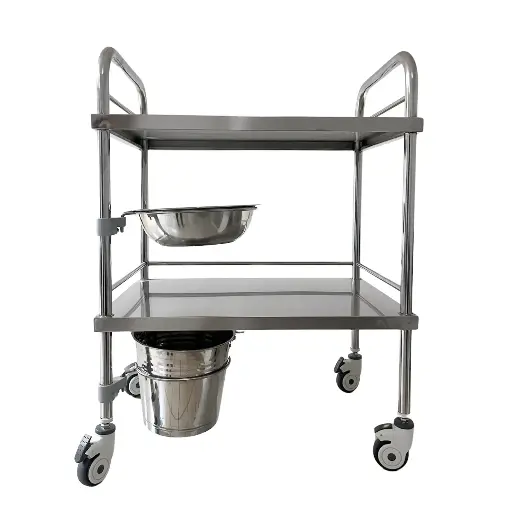 [MC-ST008] Carro de curaciones con cubeta y palangana Eco