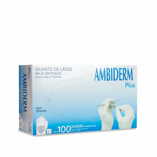 GUANTE PLUS LISO LÁTEX NO ESTÉRIL C/100